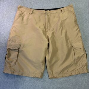 Burnside Men’s Cargo Shorts Tan Khaki Size 36 Utility Outdoor Casual